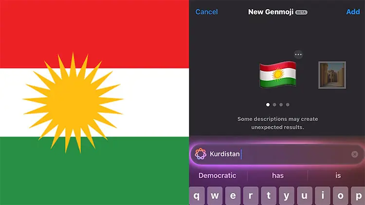 iPhone telefonlara Kürdistan bayrağı emojisi eklendi