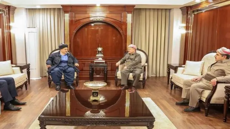 Mesud Barzani, Kürdistan Sosyal Demokrat Partisi Başkanı ile görüştü
