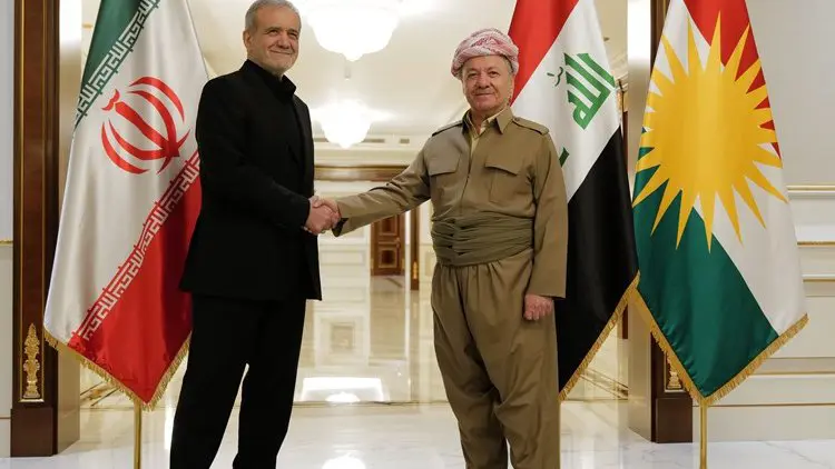 Başkan Mesud Barzani, İran lideri Pezeşkiyan'ı kabul etti