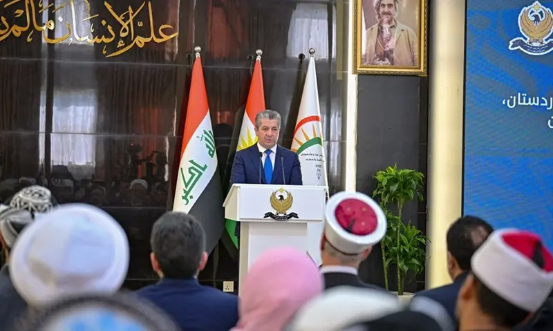 ووتاری سەرۆکی حکوومەتی هەرێمی کوردستان لە ڕێورەسمی دانانی بەردی بناغەی پەیمانگەی ئەزهەر