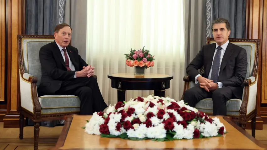 Nêçîrvan Barzanî û Petraeus civiyan: Kurdistan û Amerîka hevpeymanên stratejîk in