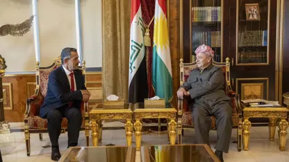 Başkan Mesud Barzani, Şırnak Valisi Ekici'yi kabul etti