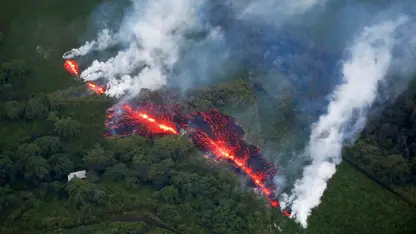Çiyayê agirî yê Kilauea cara 35an teqiya û hemwelatî ketin panîkê