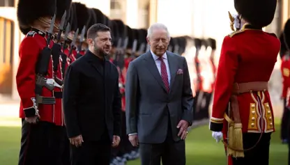 Qral Charles bi merasîmeke fermî pêşwazî li Zelenskiy kir