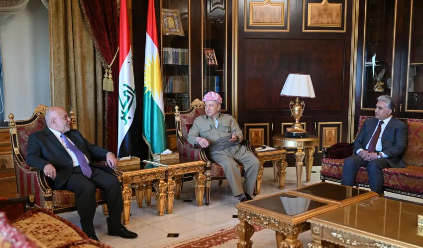 Mesud Barzani, Haydar Abadi ile Irak'taki siyasi gelişmeleri görüştü