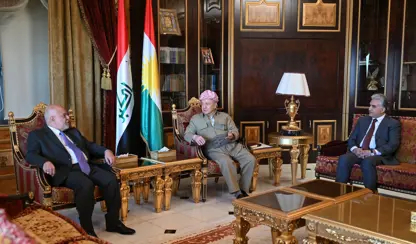 Mesud Barzani, Haydar Abadi ile Irak'taki siyasi gelişmeleri görüştü