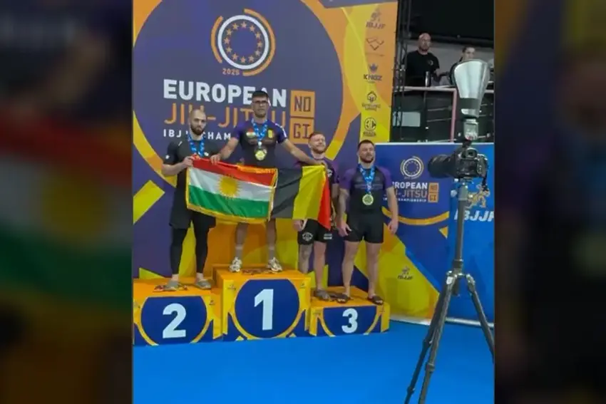 Werzişvanê Kurd Ferşad Gerdkane bû şampiyonê Ewropayê yê Jiu-Jitsuyê