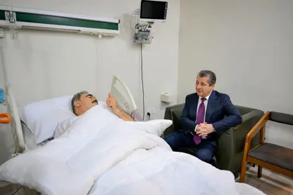 مەسروور بارزانی لە تەندرووستی بەرپرسی مەکتەبی ڕێکخستنی کەرکووک.گەرمیان دەپرسێت