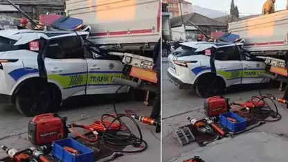 Otomobîla polîsê trafîkê li Tirê xist: Polîsekî can da û 1 birîndar bû