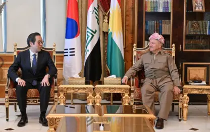 سەرۆک بارزانی پێشوازی لە باڵیۆزی کۆریای باشوور لە عیراق کرد