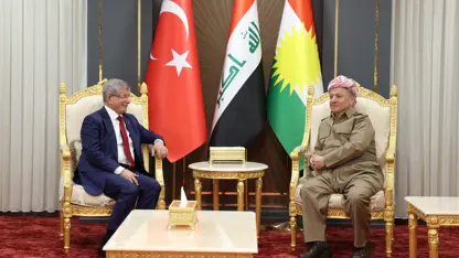 Mesud Barzani ve Davutoğlu, Türkiye'deki barış sürecini görüştü