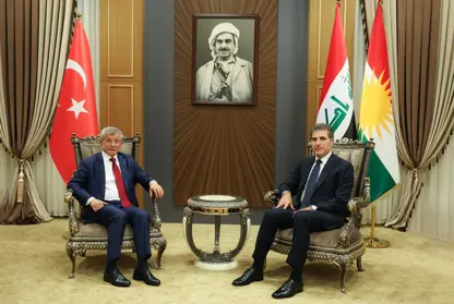 سەرۆکی ھەرێمی کوردستان پێشوازی له‌ ئه‌حمه‌د داوودئۆغڵو کرد