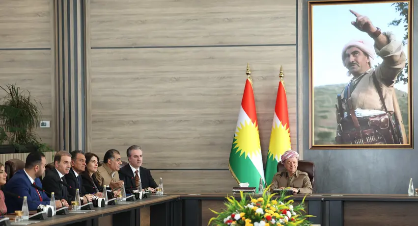 Mesud Barzani, Kürdistan Diasporası Konfederasyonundan bir heyeti kabul etti
