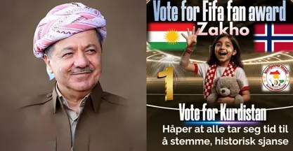 Serok Barzanî ji bo ‘FIFA Fan Award’ deng da alîgirên Tîma Zaxoyê