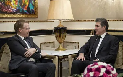 Nêçîrvan Barzanî balyozê Fransayê yê Bexdayê Patrick Durel qebûl kir