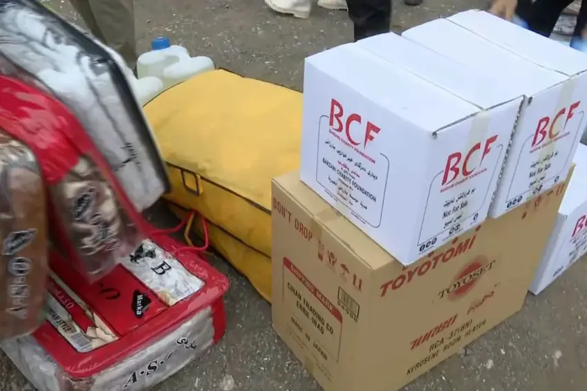 Dezgeha Xêrxwaziya Barzanî alîkarî gihand mexdûrên lehiyê yên li Çemçemalê