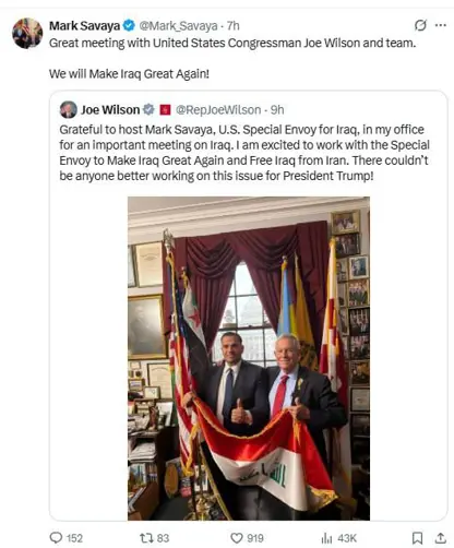 عێراق دەكەینەوە بە ووڵاتێكی مەزن و لە دەست ئێران ڕزگاری دەكەین