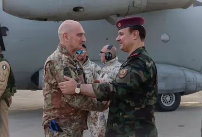 سەرۆکی ئەرکانی وەزارەتی پێشمەرگە پێشوازی لە سەرۆکی ئەرکانی سوپای ئیتاڵیا کرد