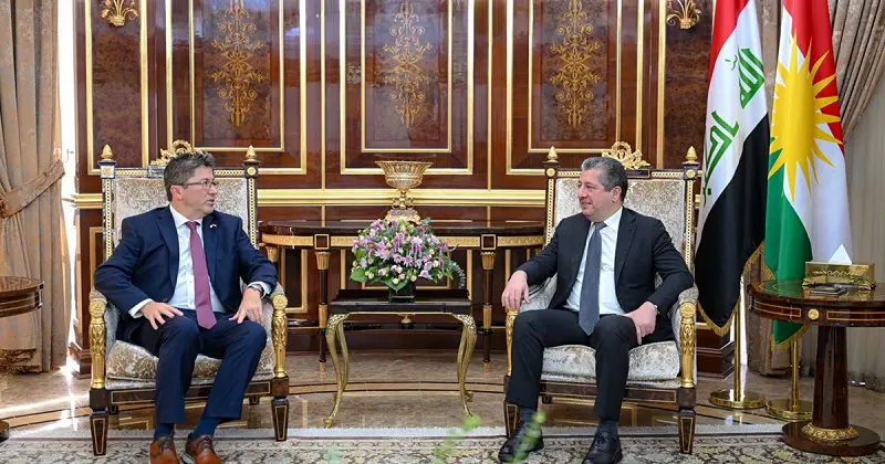 سەرۆکی حکوومەتی هەرێمی کوردستان پێشوازی لە باڵیۆزی کەنەدا لە عێراق کرد