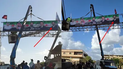 Sûriye | Di salvegera rûxîna rejîma Beas de wêneyê Sedam Hisên hat daliqandin