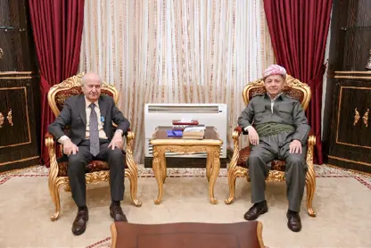 سەرۆک بارزانی پێشوازی لە دکتۆر ڕەشاد میران کرد