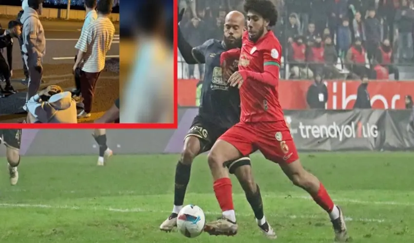 Amedspor'un futbolcusu Cassubie motosikletliye çarptı! Durumu ağır!