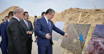 Mesrûr Barzanî serdana projeya pevgirêdana Hewlêr-Silêmaniyê kir