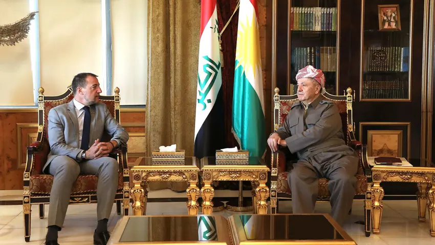 Mesud Barzani, Fransa'nın Erbil Başkonsolosu Braem'i kabul etti