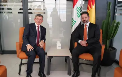 Qubad Talabanî li Silêmaniyê bi Ahmet Davutoğlu re hevdîtin kir