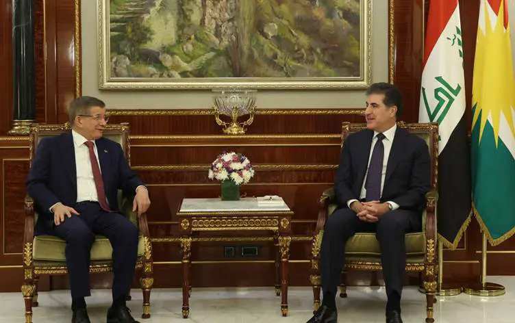 Neçirvan Barzani ve Ahmet Davutoğlu'ndan 'barış süreci' vurgusu