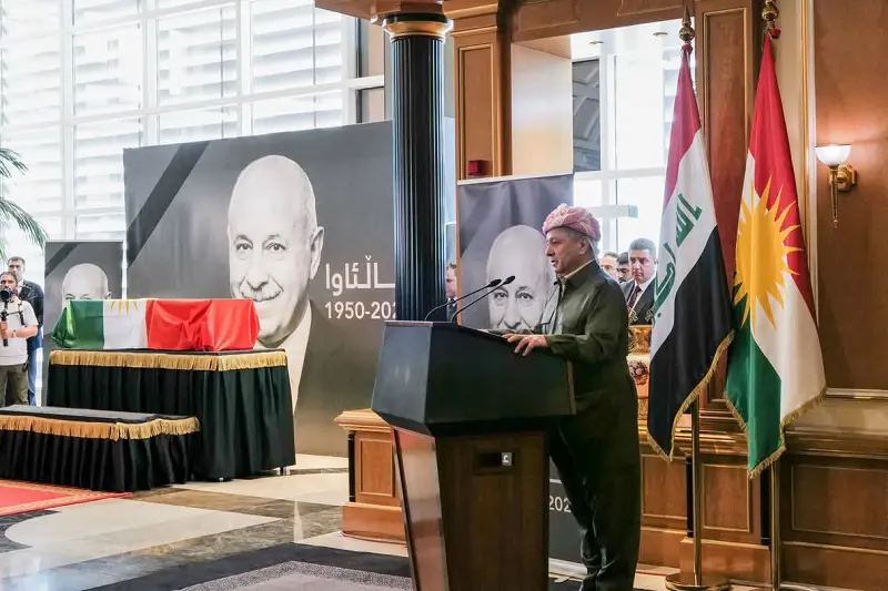 بە ئامادەبوونی سەرۆک بارزانی مەراسیمی پێشوازی لە تەرمی کەریم شنگالی بەڕێوەچوو