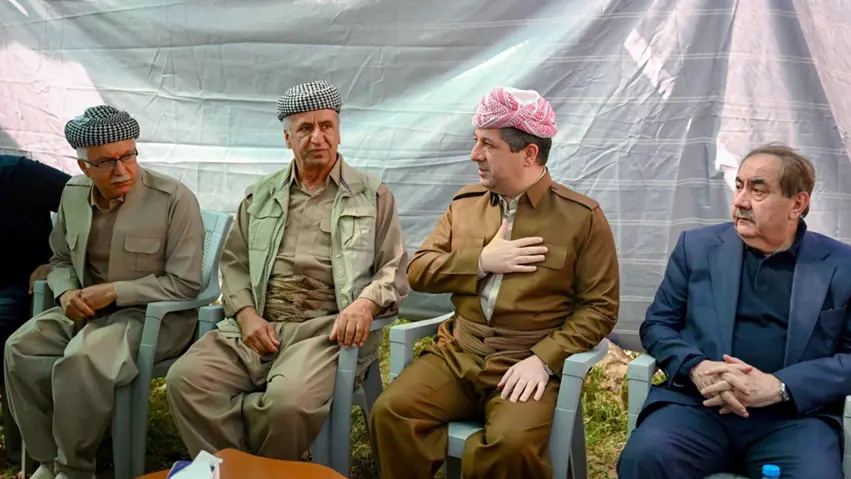 Mesrûr Barzanî beşdarî şîna Mihsin Amêdî bû