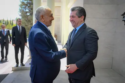 مەسروور بارزانی و مەحموود مەشهەدانی جەختیان لە چارەسەر كردنی کێشەی مووچە کردەوە