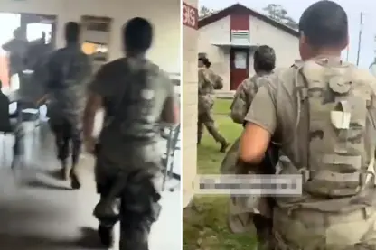 Li Georgia DYAyê bi çekan êrîşê baregeha leşkerî kirin