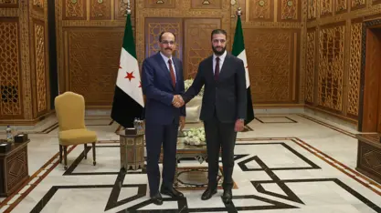 İbrahim Kalın, Ahmed Şaraa ile bir araya geldi.