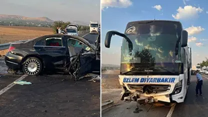 Diyarbakır yolcu otobüsü kaza yaptı: 1 kişi hayatını kaybetti, 2 yaralı! 