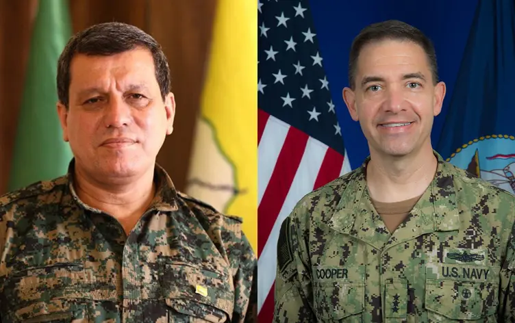 Fermandarê CENTCOMê Cooper, bi fermandarê HSDê Mazlum Abdî re hevdîtin kir