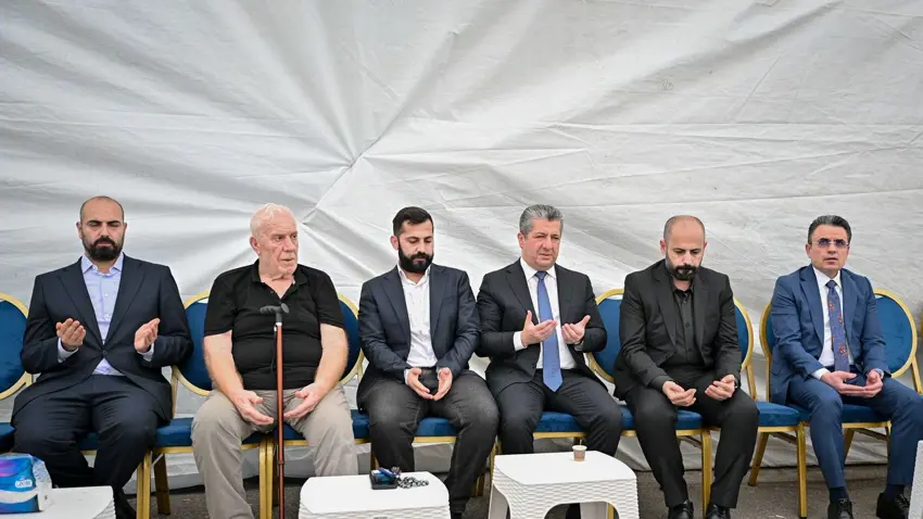 Serokwezîr Barzanî beşdarî taziyeya Rast Nûrî Şawês bû