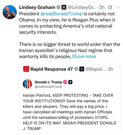 پشتگیری بەهێزی سیناتۆر گراهام بۆ بڕیارەکەی دۆناڵد ترامپ 