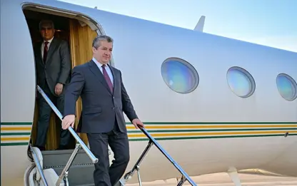 Mesrur Barzani Davos'a hareket etti