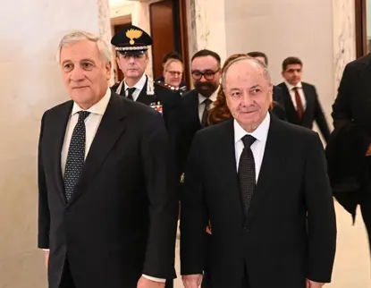 ناوەڕۆکی کۆبوونەوەی سەرۆک بارزانی لەگەڵ جێگری سەرۆک وەزیران و وەزیری دەرەوەی ئیتاڵیا