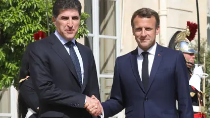 Macron, Suriye'deki arabuluculuğu için Neçirvan Barzani'ye teşekkürlerini iletti