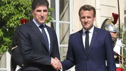 Macron ji bo navbeynkariya wî li Sûriyê spasiya Nêçîrvan Barzanî kir