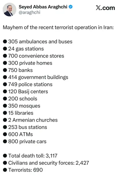 وەزیری دەرەوەی ئێران ووڵامی تویتەکەی جەی دی ڤەنس جێگری سەرۆکی ئەمریکا دەداتەوە