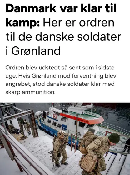  ویلایەتە یەکگرتووەکانی ئەمریکا خۆی بۆ خراپترین سیناریۆی گرینلاند ئامادە دەکات و تەقەمەنی بە سەربازەکانی لە دوورگەکەدا داوە