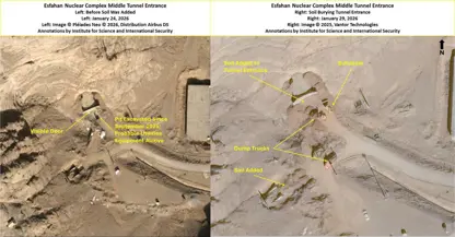 وێنەی مانگی دەستکرد : چالاکی نوێ لە دەروازەکانی توونێلەکانی ئێسفەهان نیشان دەدات کە پێدەچێت ٤٠٨ کیلۆگرام یۆرانیۆمی زۆر پیتێندراو لە خۆ دەگرێت