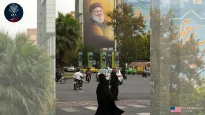 بەیاننامەیەکی تووندی هەژماری فارسی وەزارەتی دەرەوەی ئەمریکا (USABehFarsi) سەبارەت بە ئێران