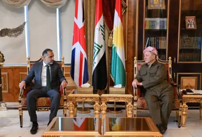 سەرۆك بارزانی پێشوازی لە باڵیۆزی بەریتانیا لە عێراق کرد