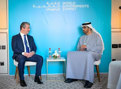 مەسروور بارزانی و وەزیری پیشەسازی و تەکنۆلۆژیای پێشکەوتووی ئیمارات کۆبوونەوە