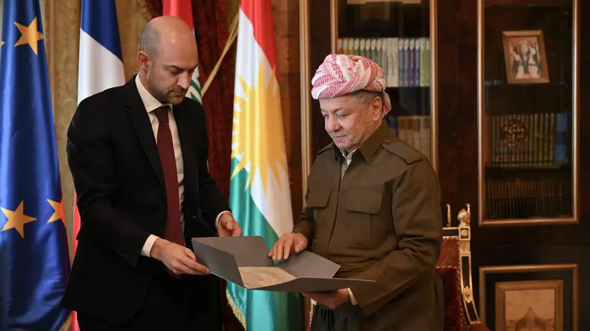Mesud Barzani, Fransa Dışişleri Bakanı’nı kabul etti